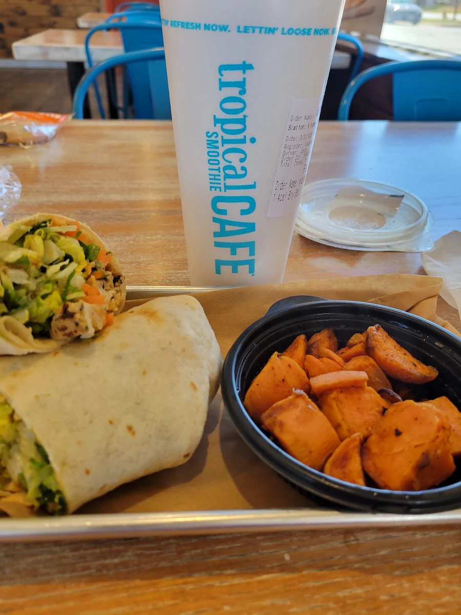 Thai Chicken Wrap with Sweet Potatoes