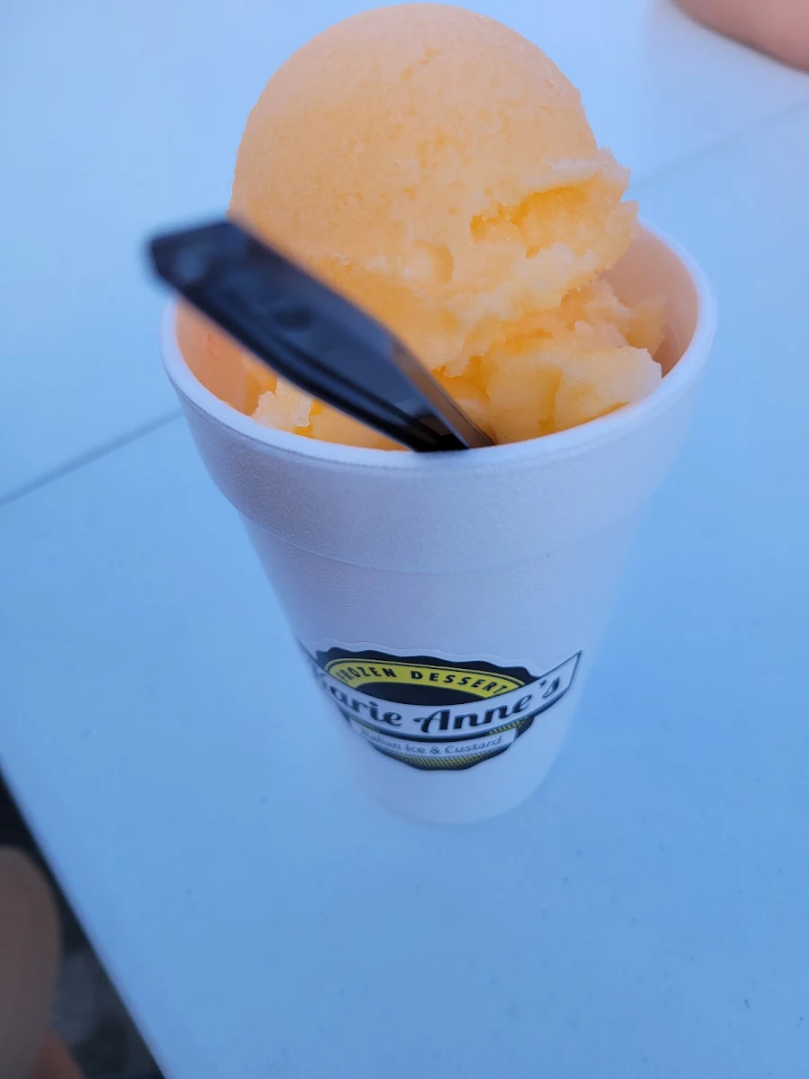 Large Peach and Black Cherry Italian Ice
