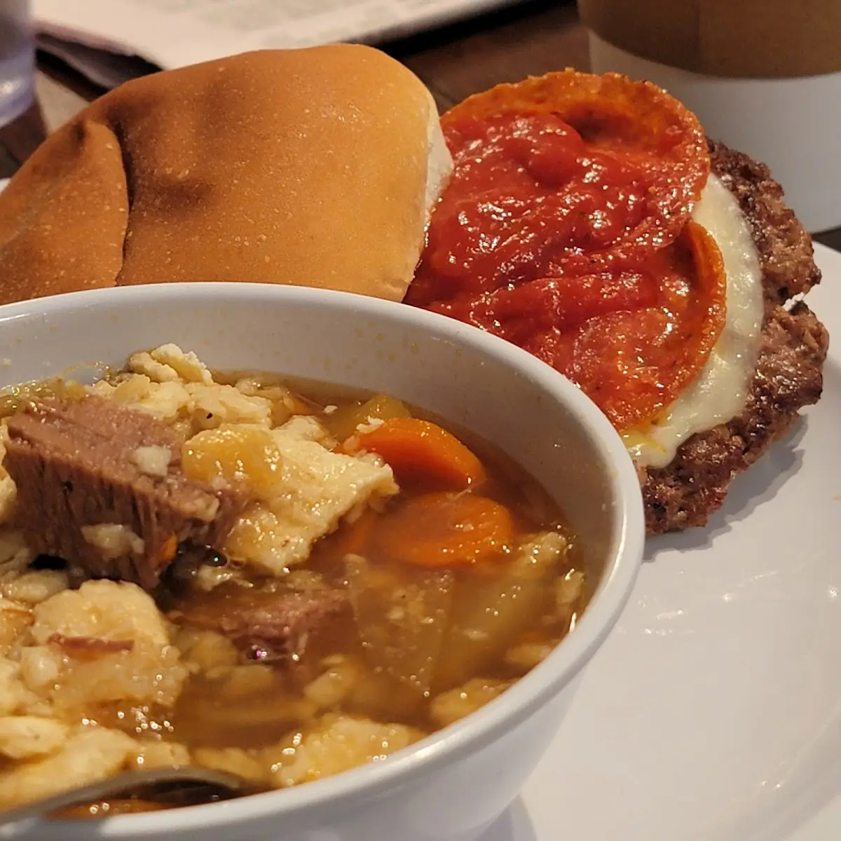 Pizza Burger with Sauce