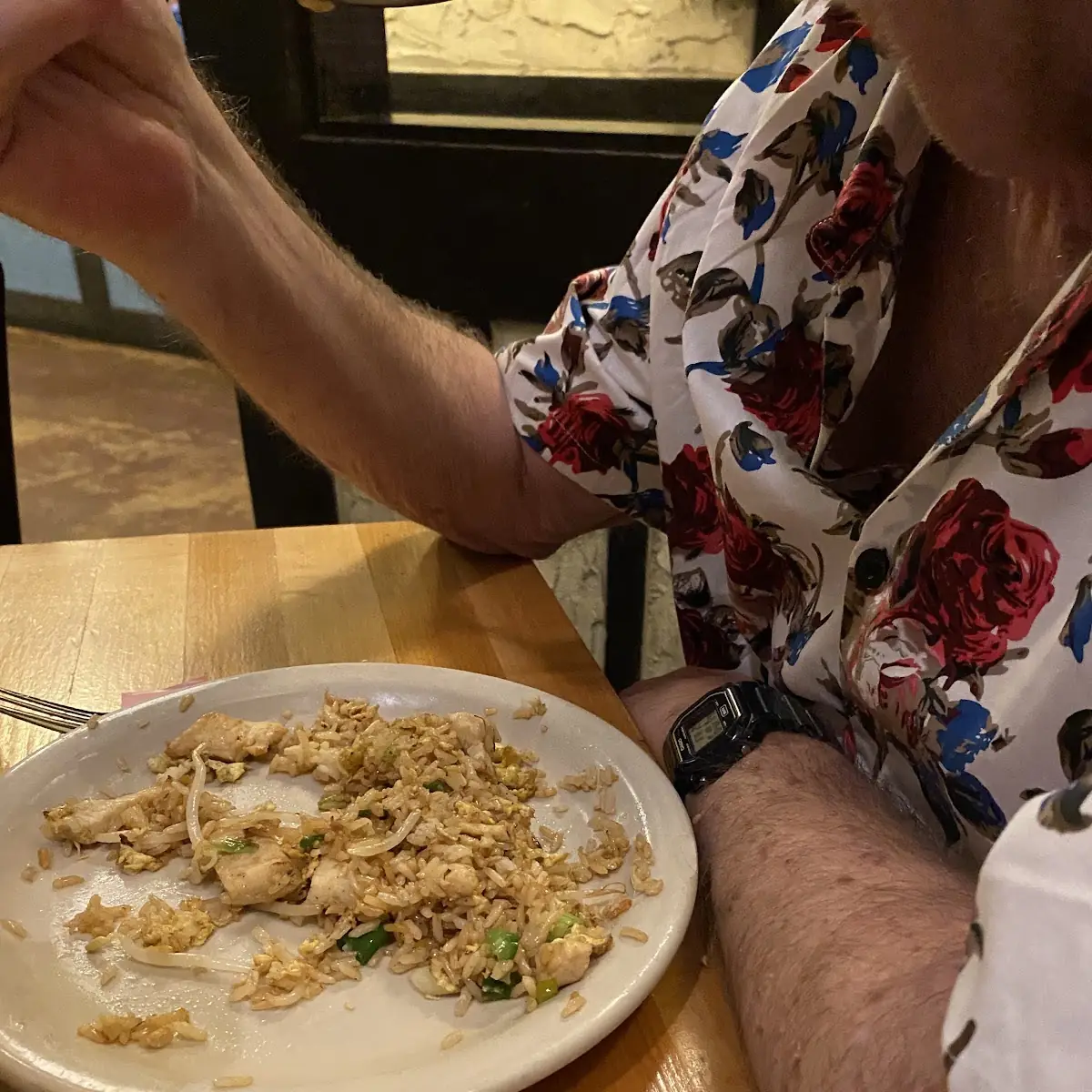 Egg Roll Sweet and Sour Chicken Fried Rice
