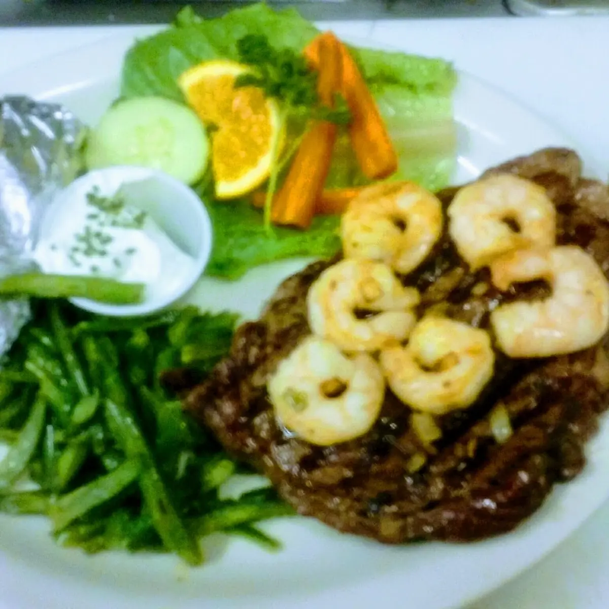Ribeye and Shrimp