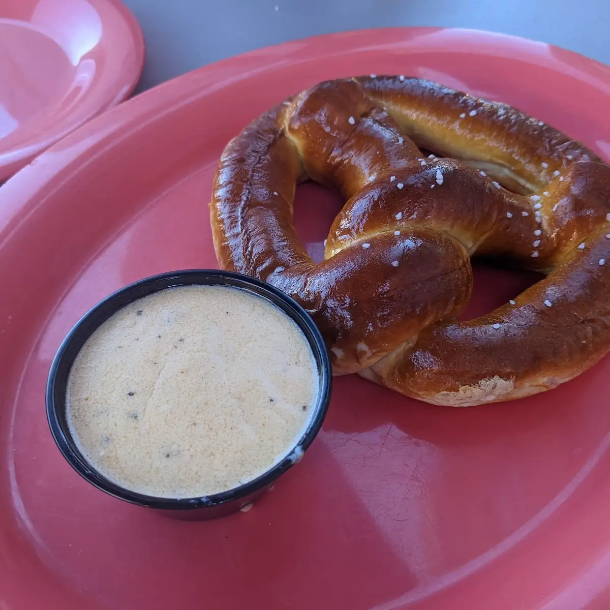 Soft Pretzel with Cheese Sauce