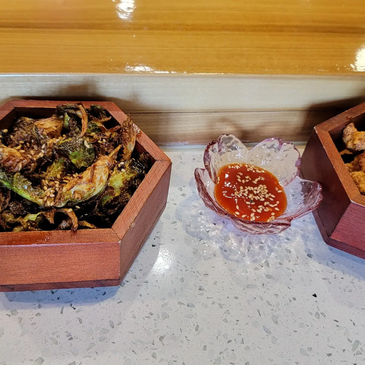 Brussels Sprouts and Karaage Chicken