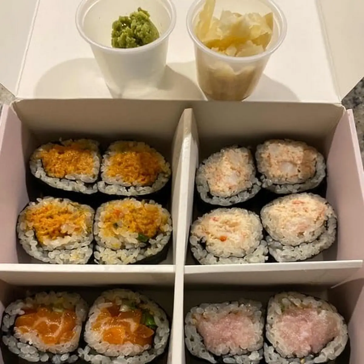 Spicy Tuna and Salmon Handrolls