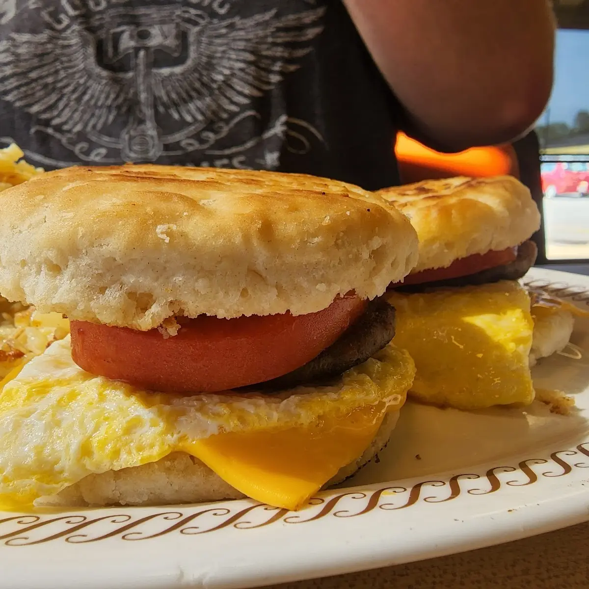 Sausage Egg and Cheese Add Tomatoes
