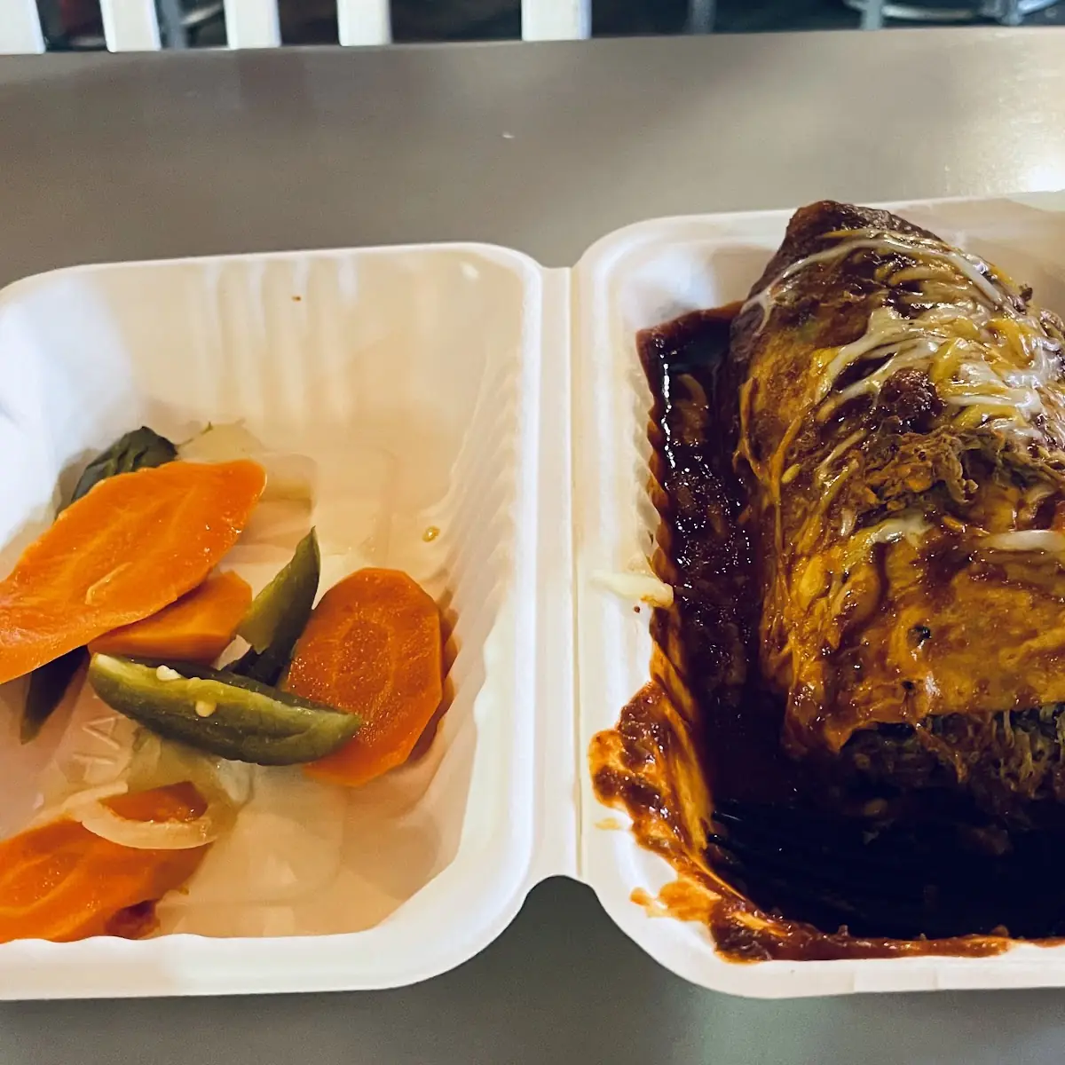 Wet Shredded Beef Burrito