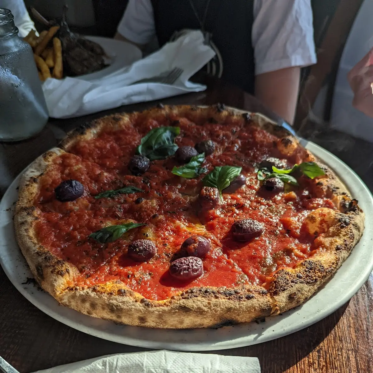 Pizza Marinara with Black Olives