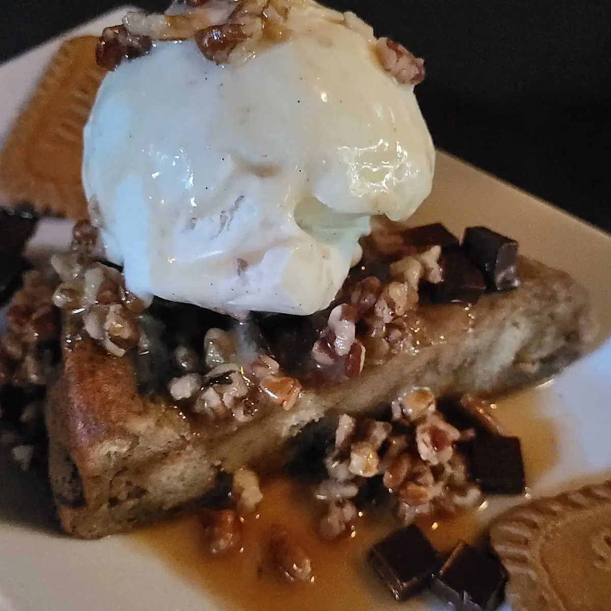 Banana Bread Pudding a La Mode