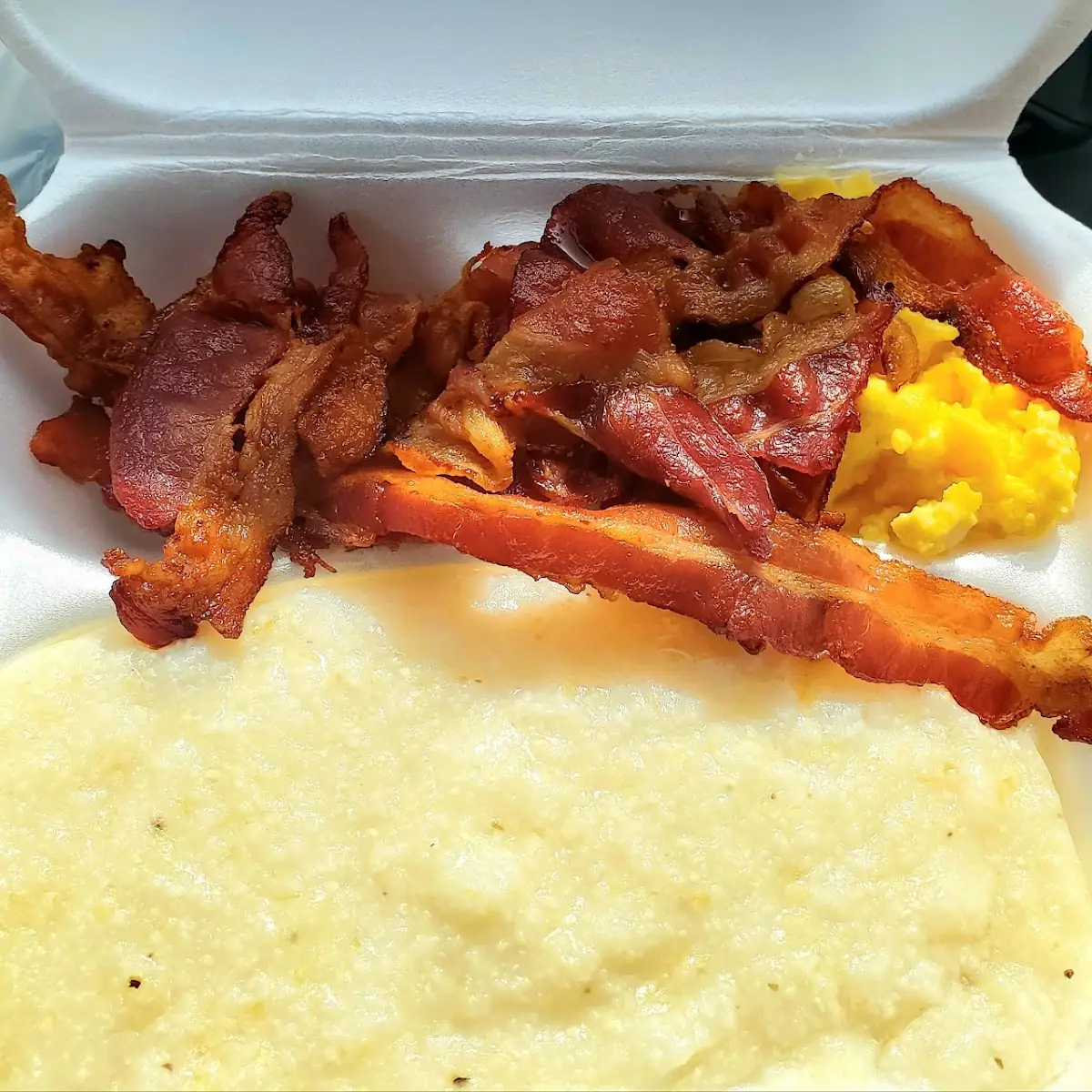 Bacon Eggs Grits & Toast