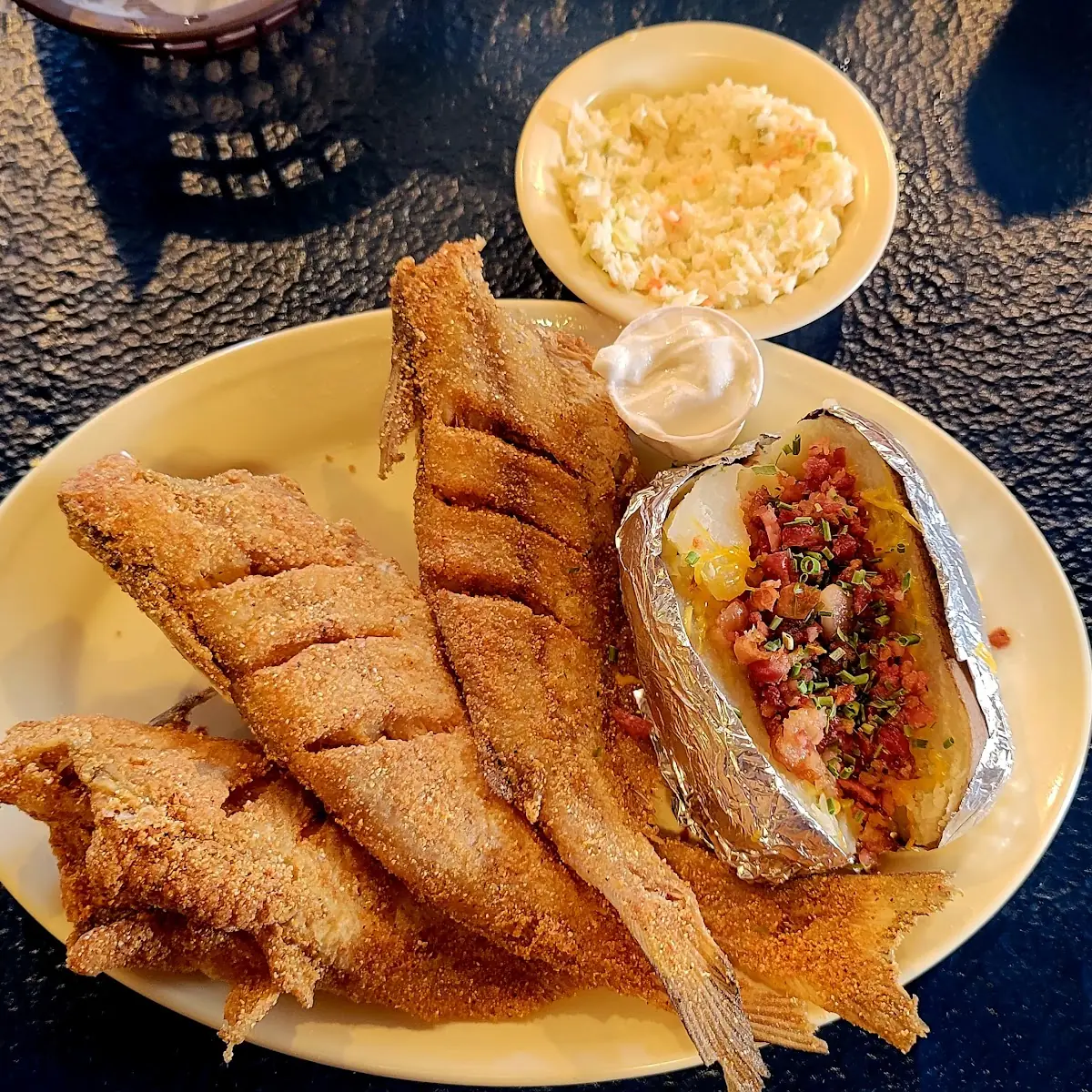 Whole Fried Catfish Dinner