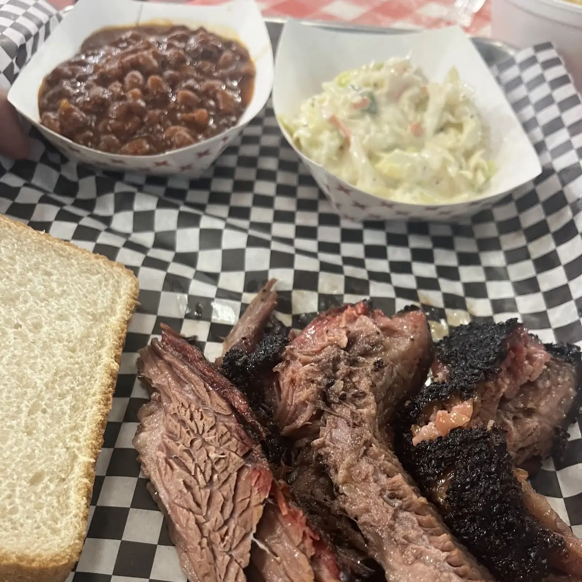 Pulled Pork Sandwich and BBQ Baked Beans