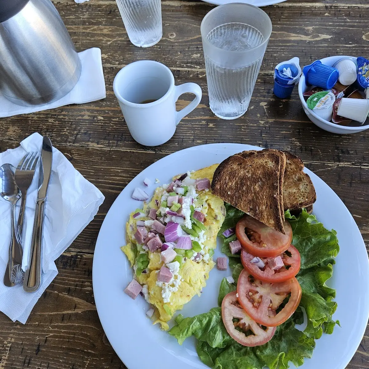 Western Omelet with GF Bread