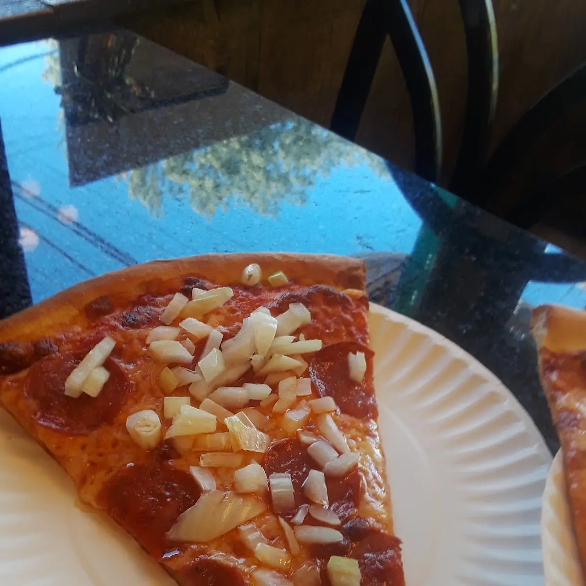 Pepperoni Pizza with Onion