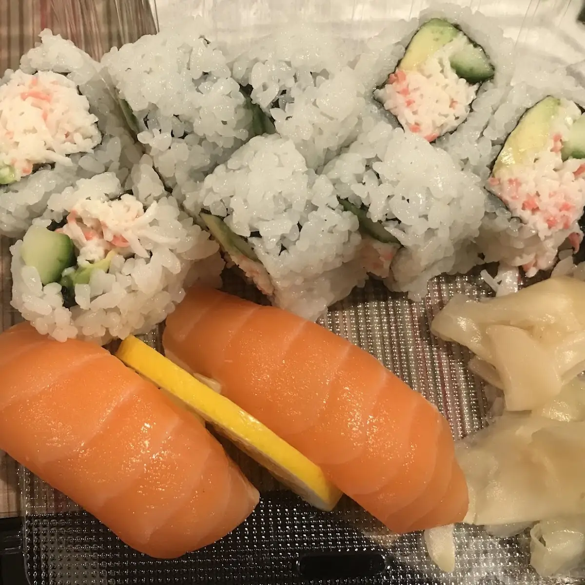 Salmon Nigiri and California Roll
