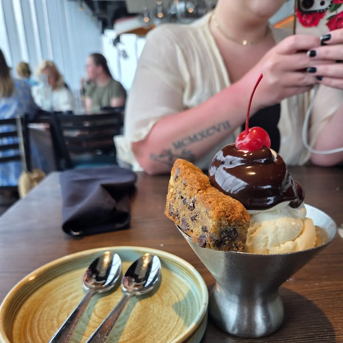 Banana Split Brownie Sundae