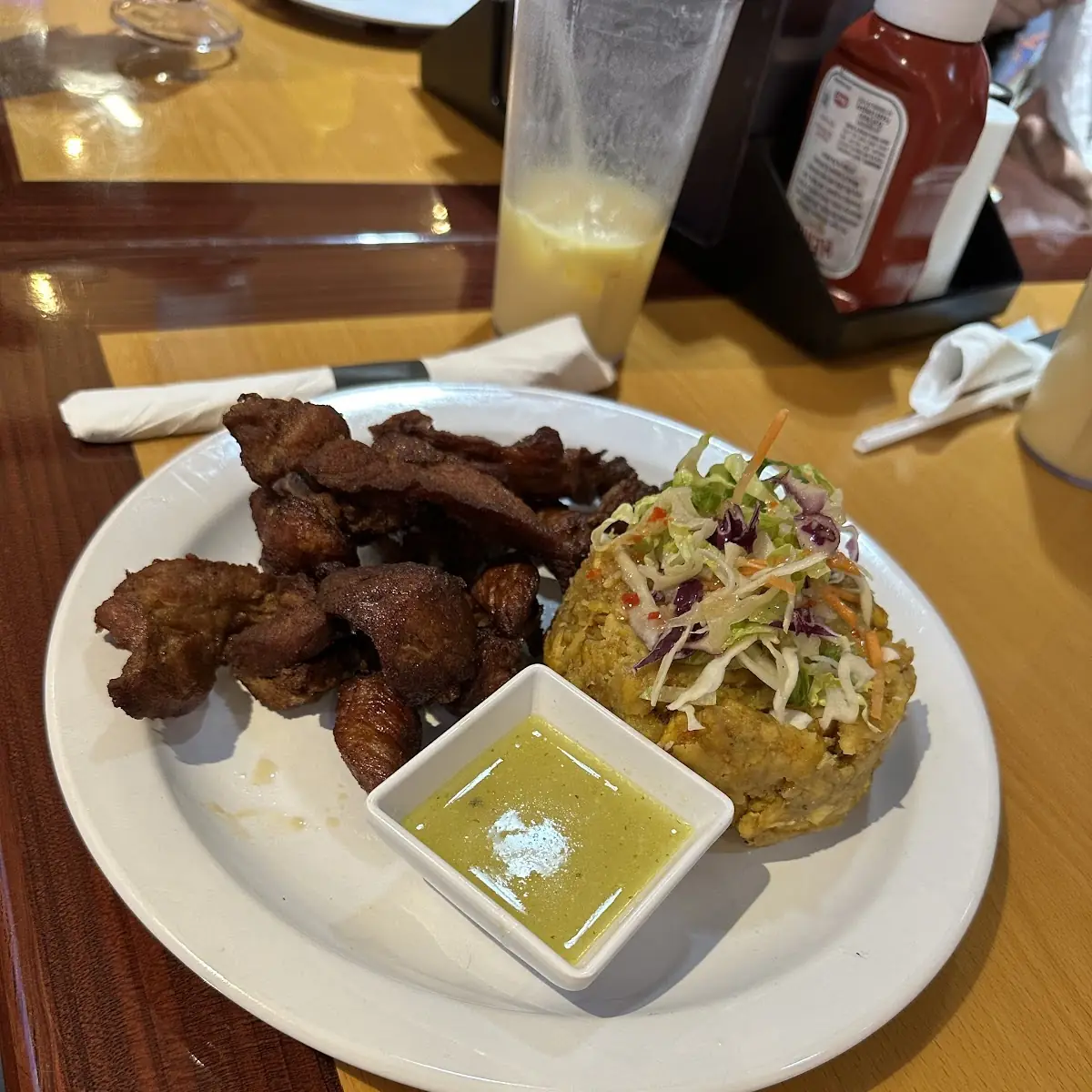 Mofongo Con Carne Frita