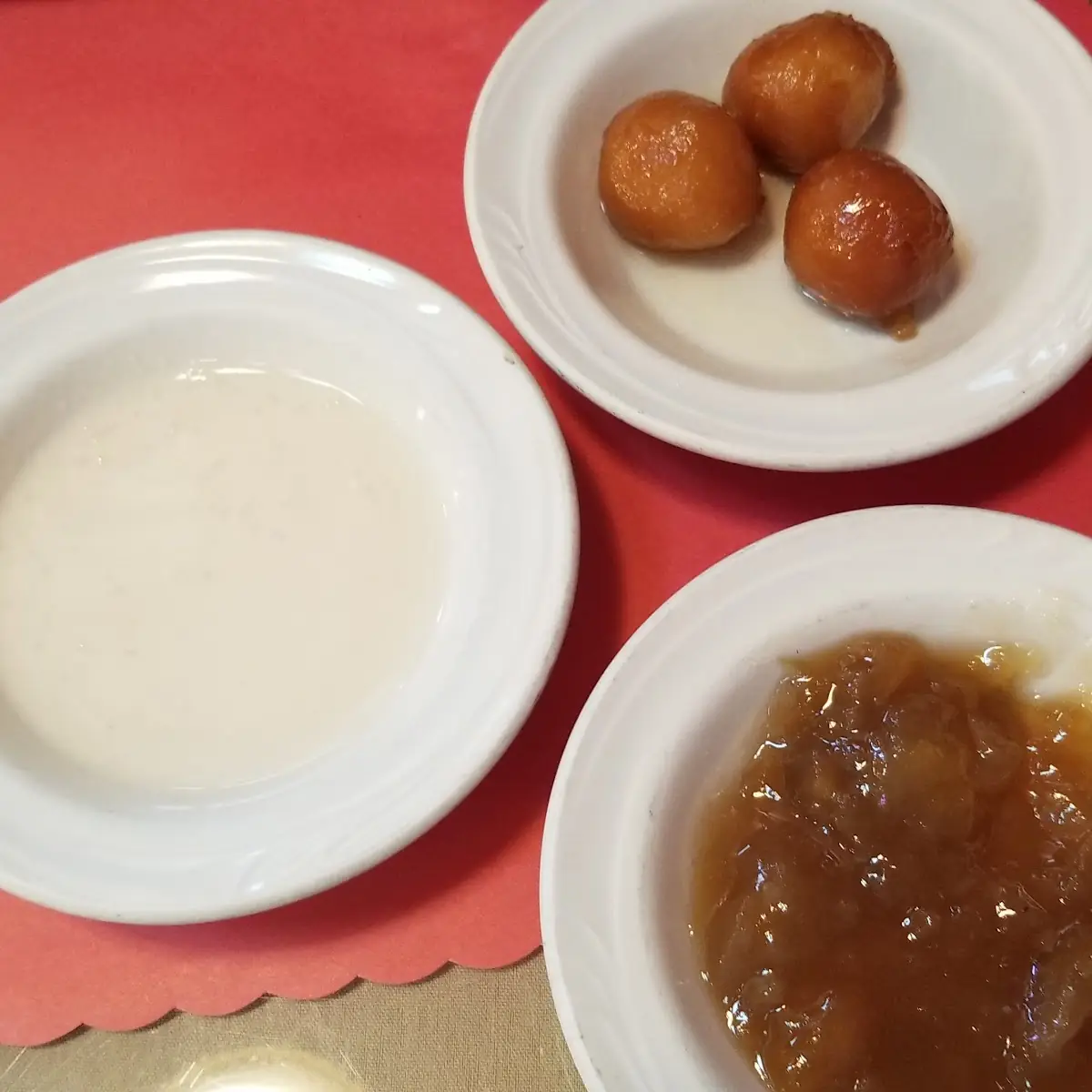 Badam Kheer Rice Pudding & Gutab Jamun & Mango Chutney