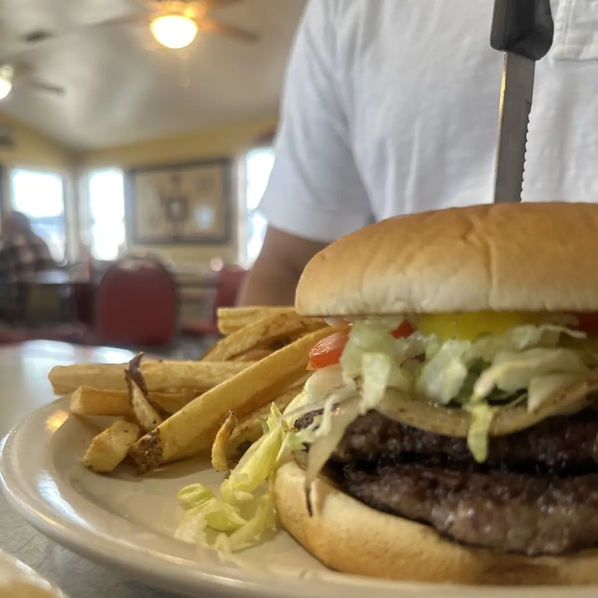 Double Burger with Fries