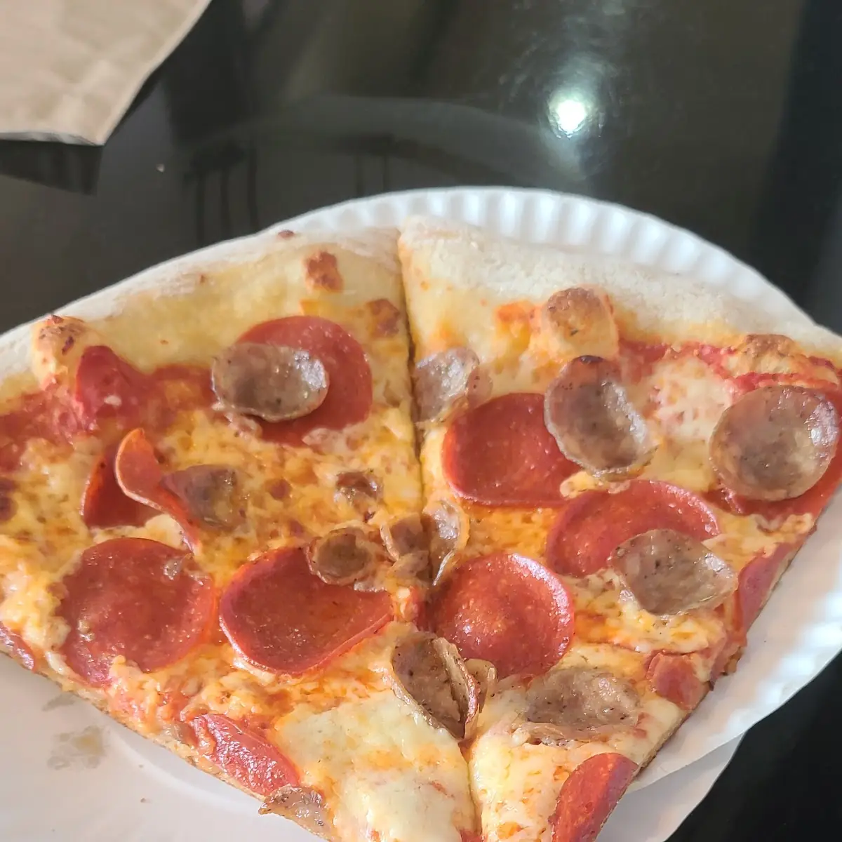 Sausage and Pepperoni Pizza Slice