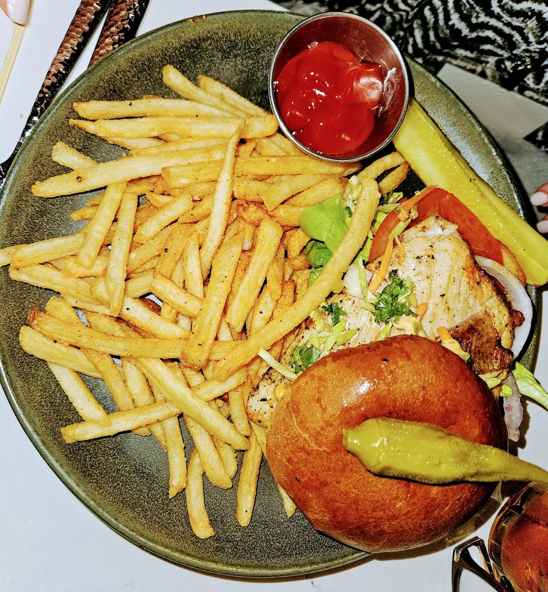 Fish Sandwich with Fries
