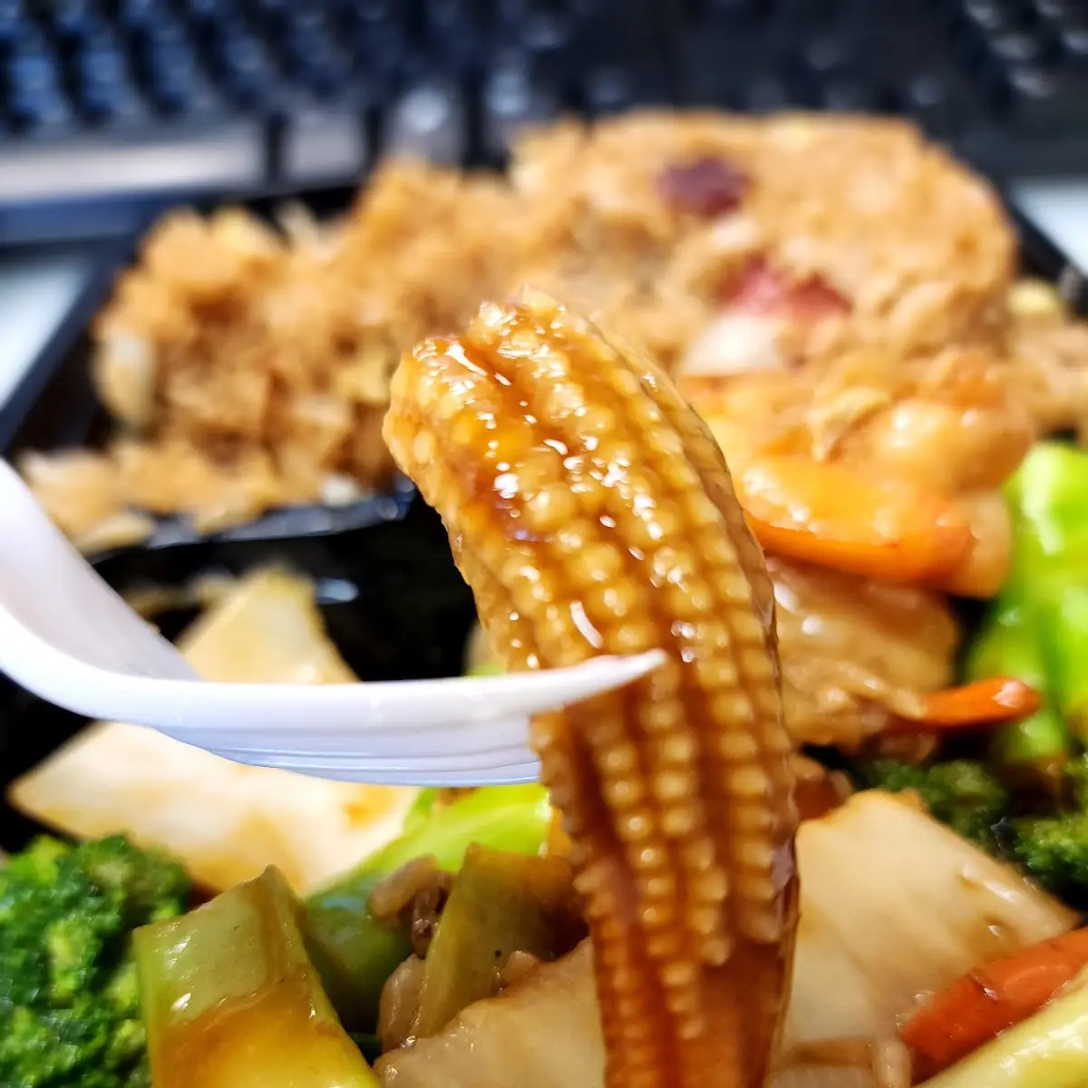 Baby Corn from Shrimp & Mixed Veggies in Brown Sauce