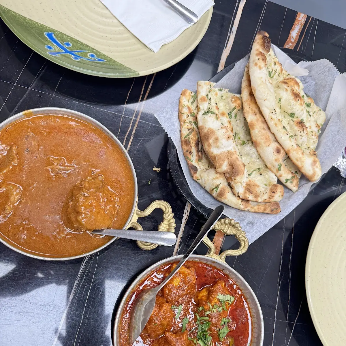 Assorted Indian Curry and Noodles