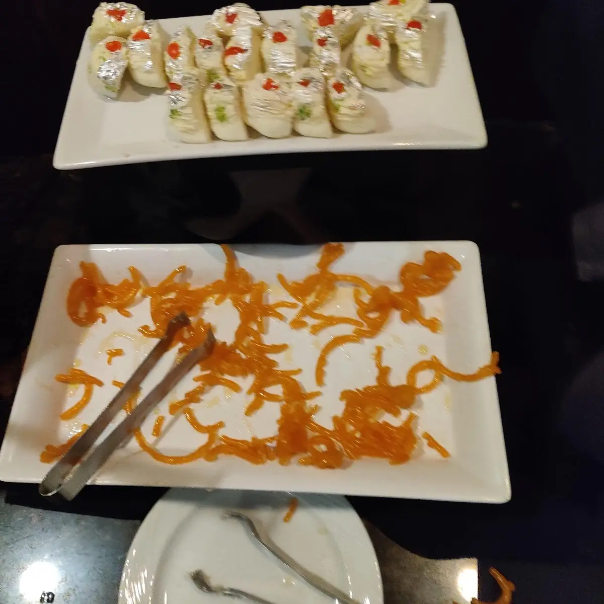 Jalebi and Malai Sandwich