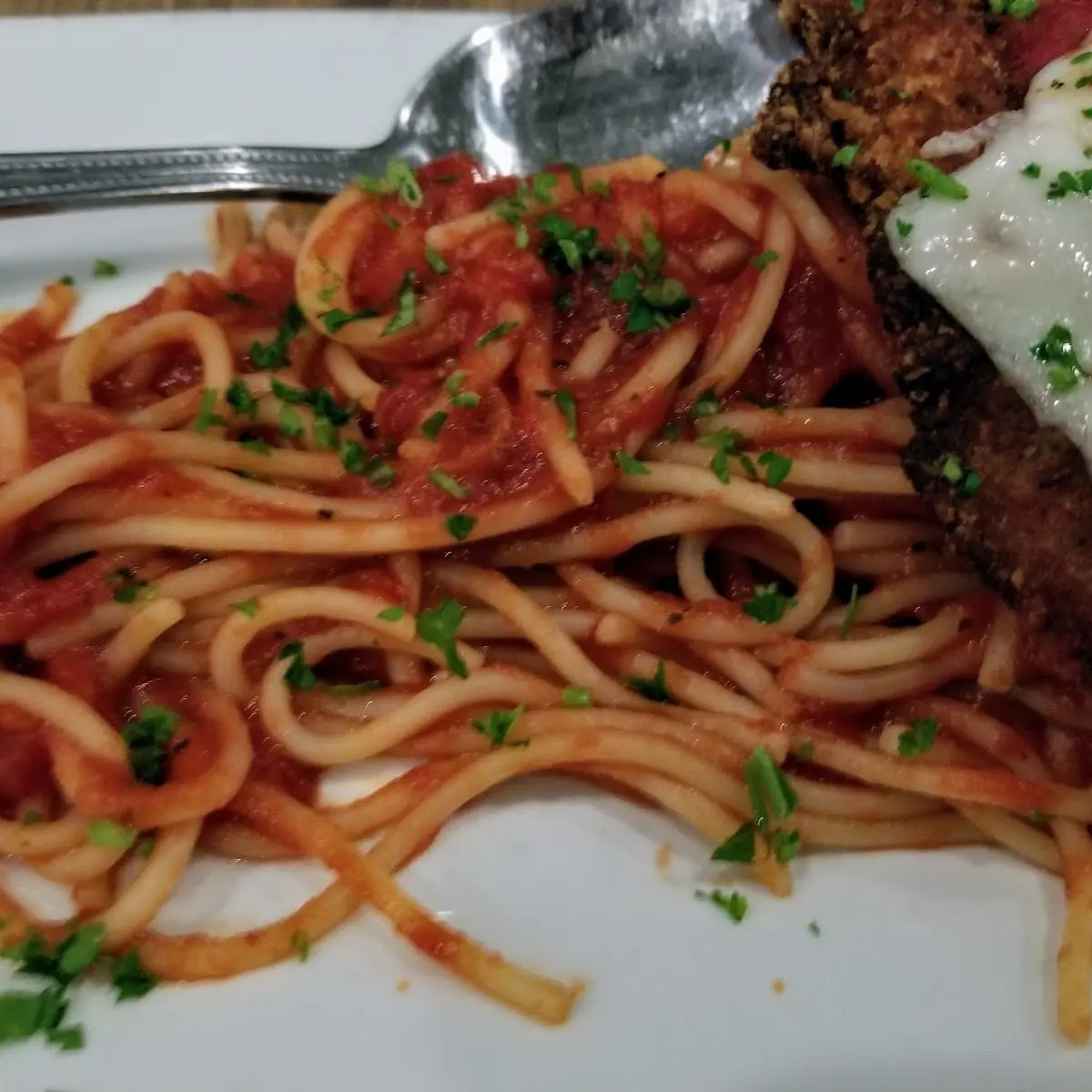 Chicken Parmesan Pasta Marinara Pasta