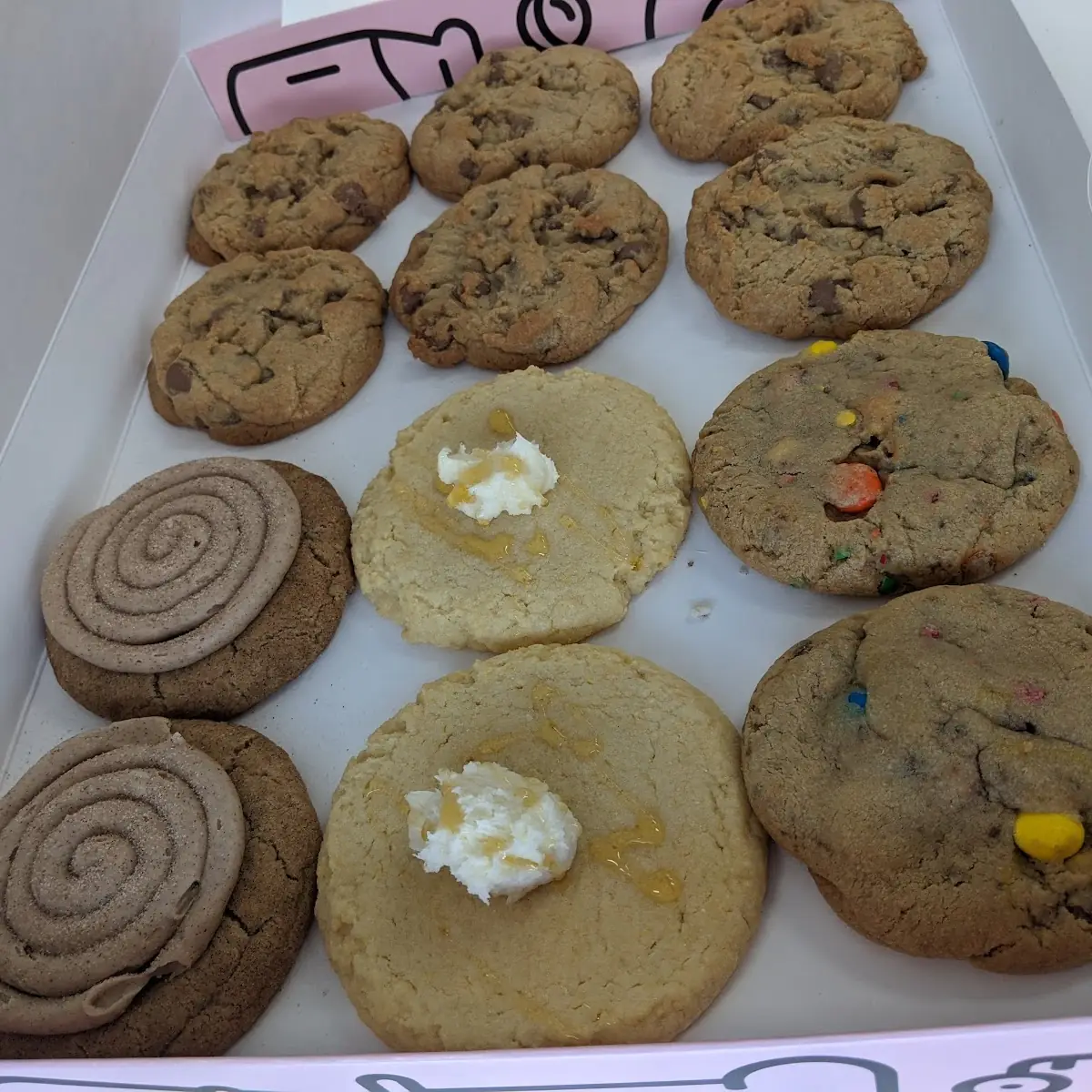Chocolate Chip Chocolate Chip Chocolate Cookies & Cream and Classic Pink Sugar