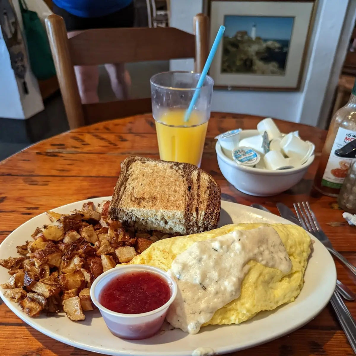 American Cheese and Bacon Omelet