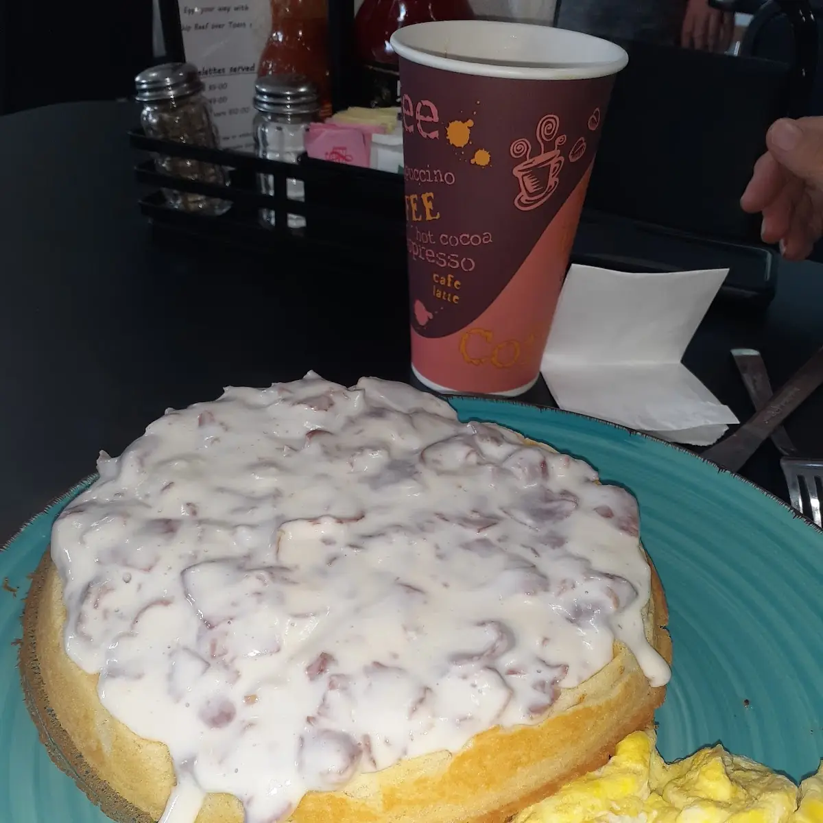 Chip Beef over Waffle