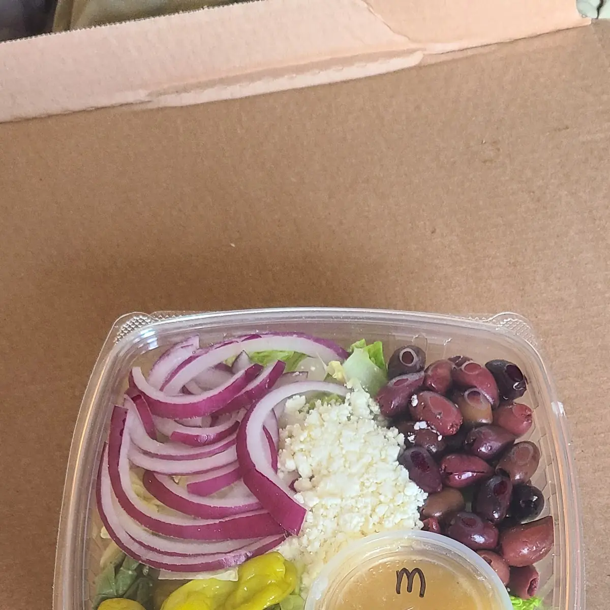 Meditarean Salad in a Bread Bowl