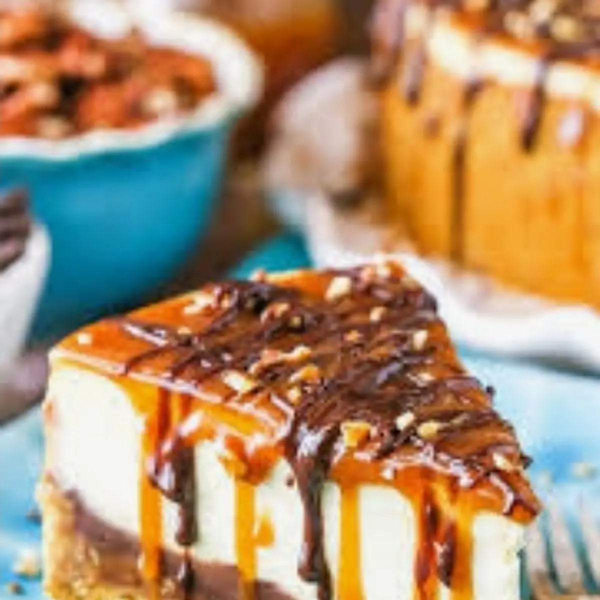 Turtle Cheese Cake Pie