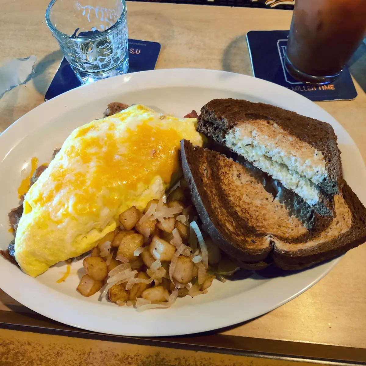 Omelette and American Fries
