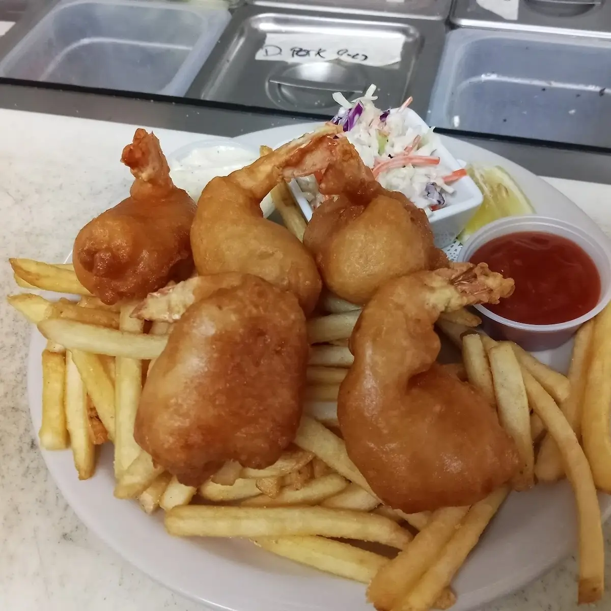 Beer Battered Prawns