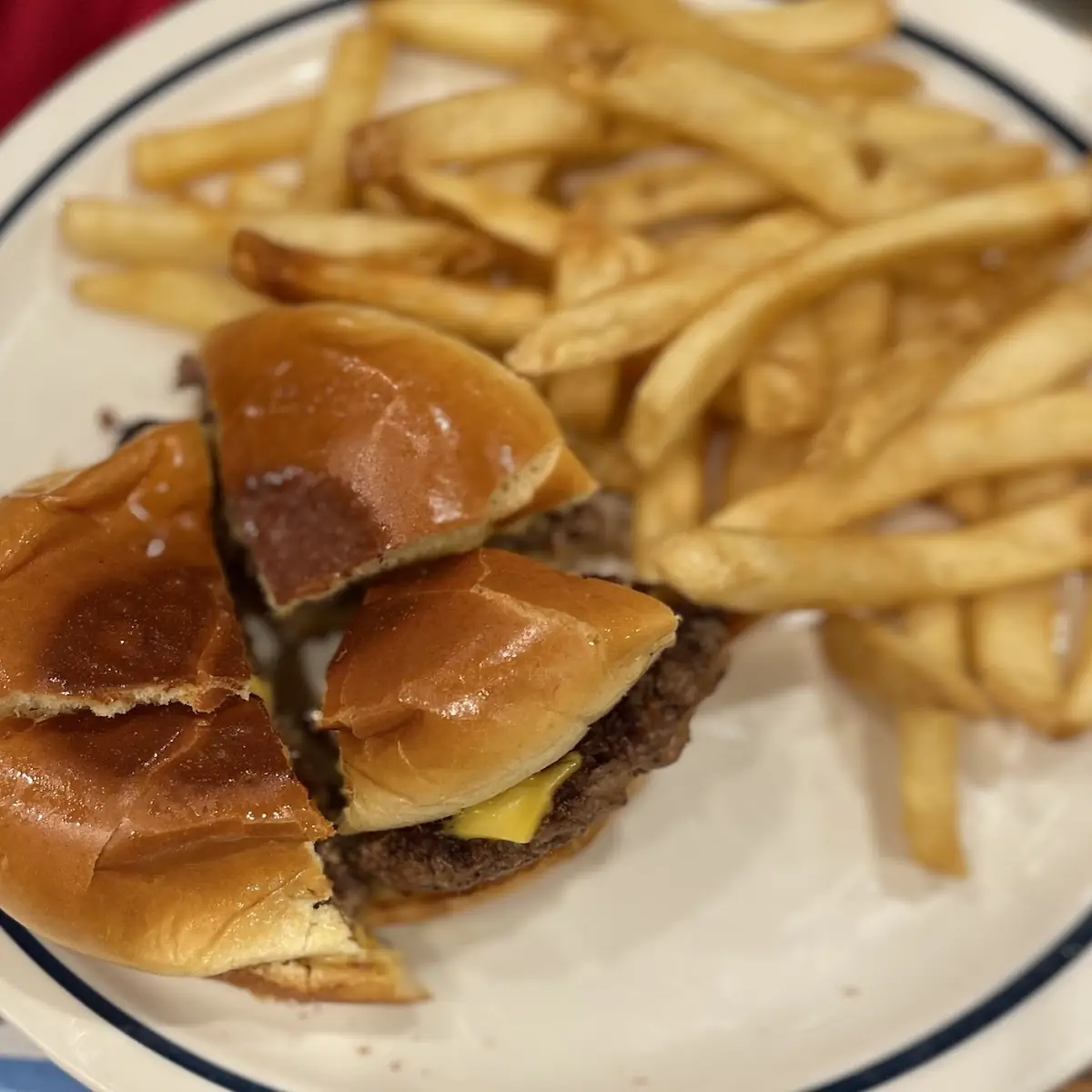 Kids Cheeseburger AMD Fries