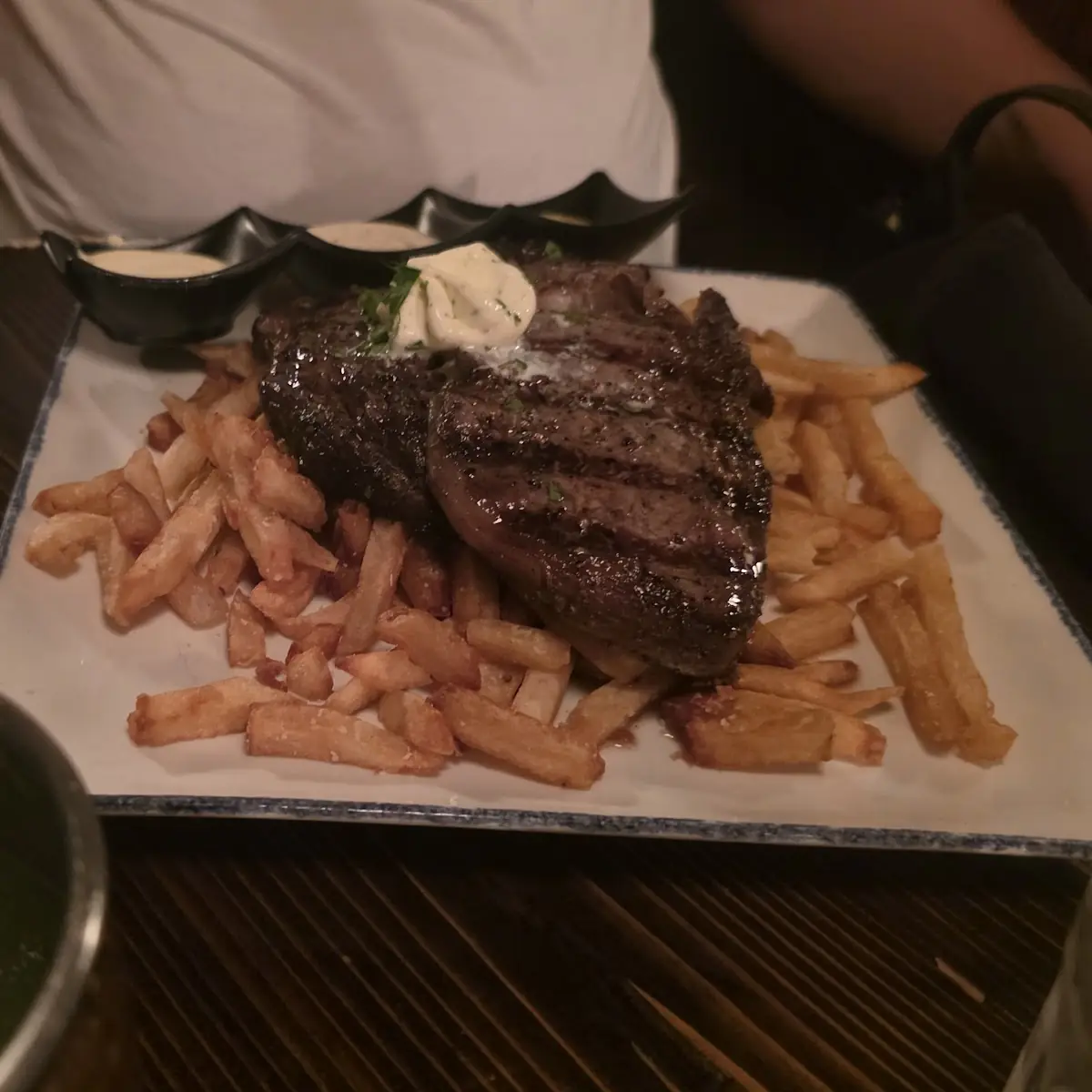 Steak Frites with Dipping Sauces