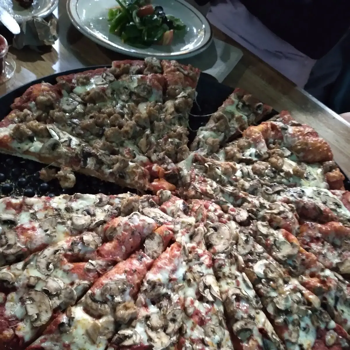 Pizza Funghi with Sausage