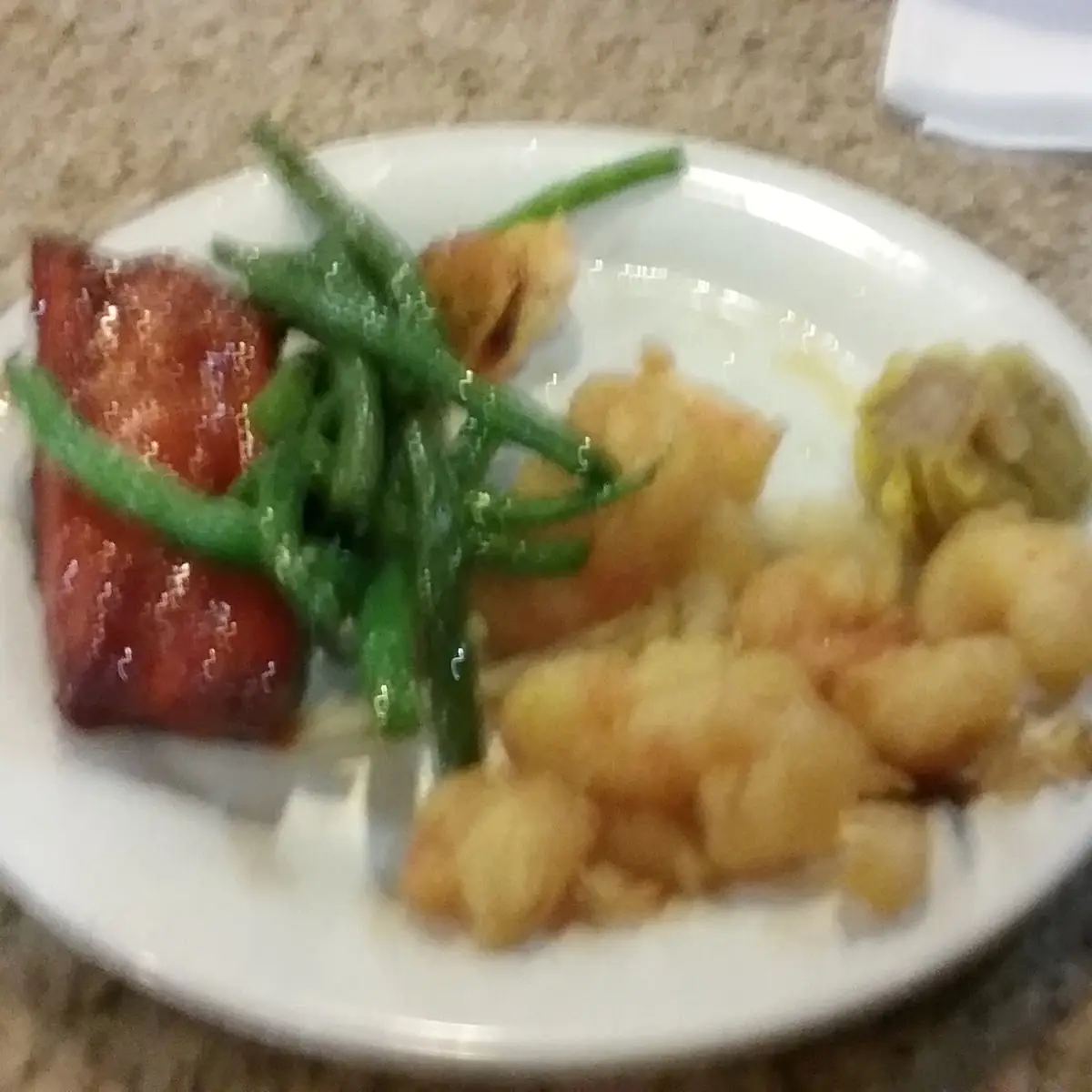 Shrimp with Green Beans and Dim Sum
