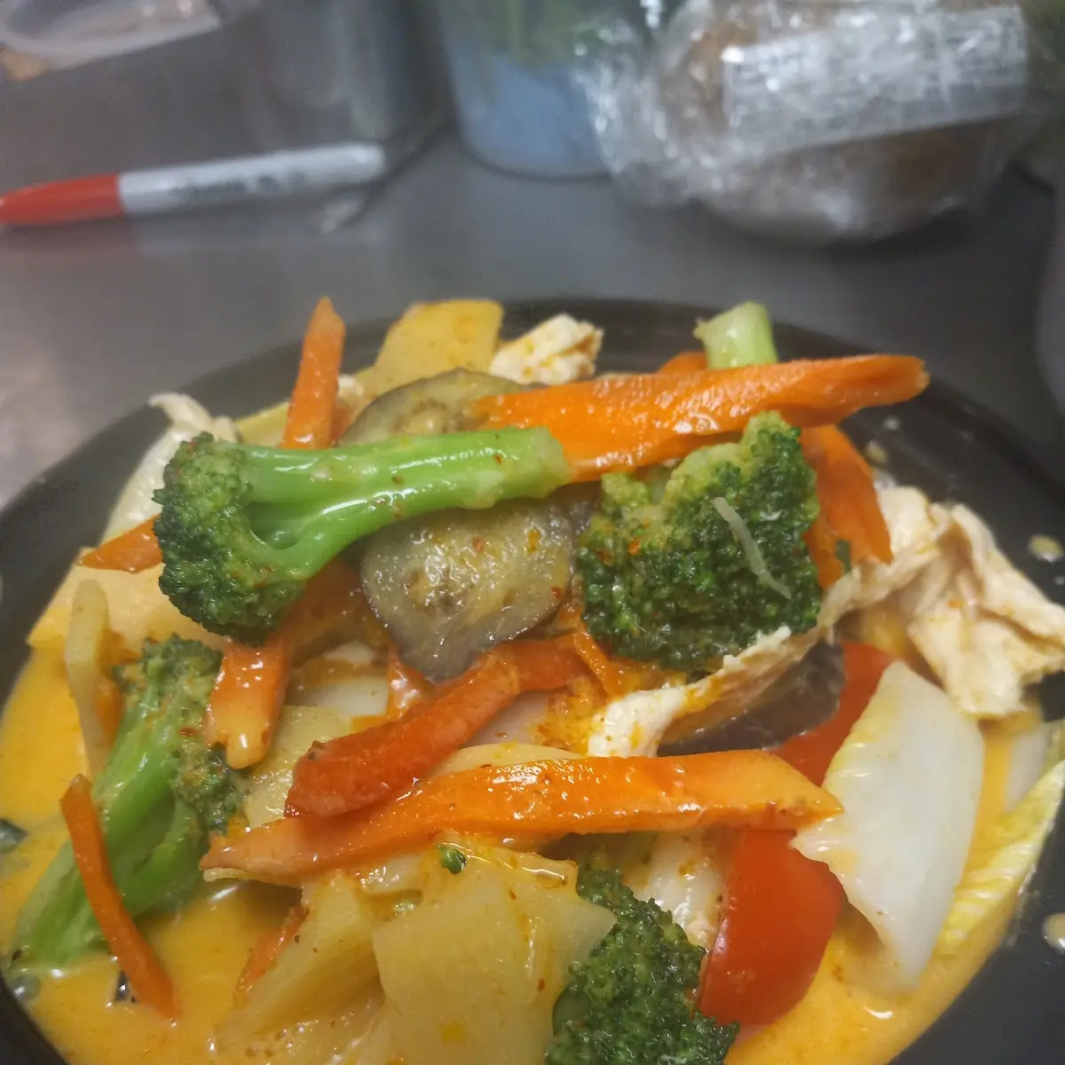Red Curry with Vegetables and Chicken