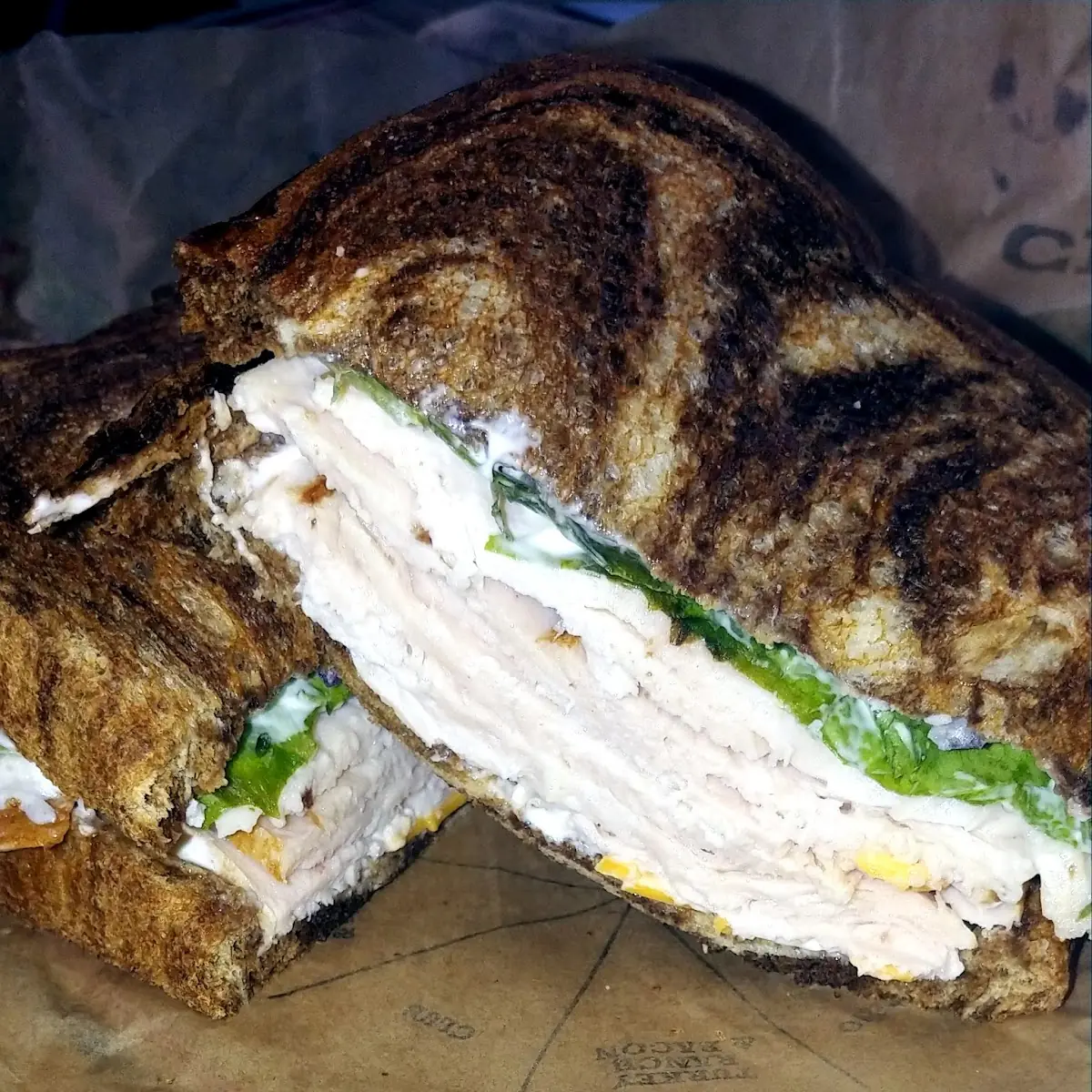 Turkey Bacon Ranch on Marble Rye