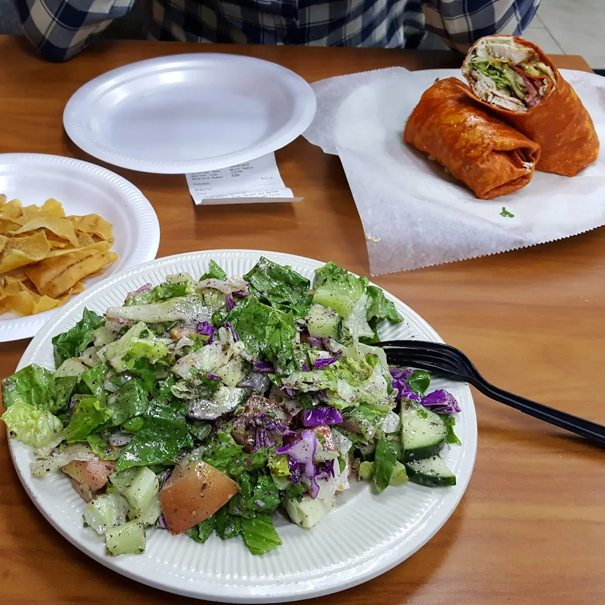 Famous Salad with Chicken Wrap