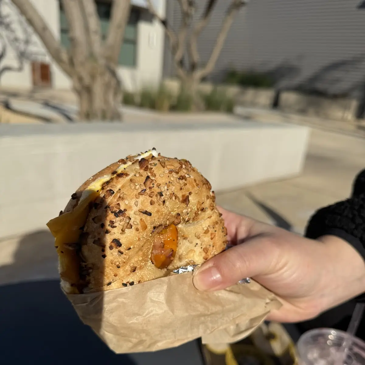 Classic Egg and Cheese on Everything Bagel