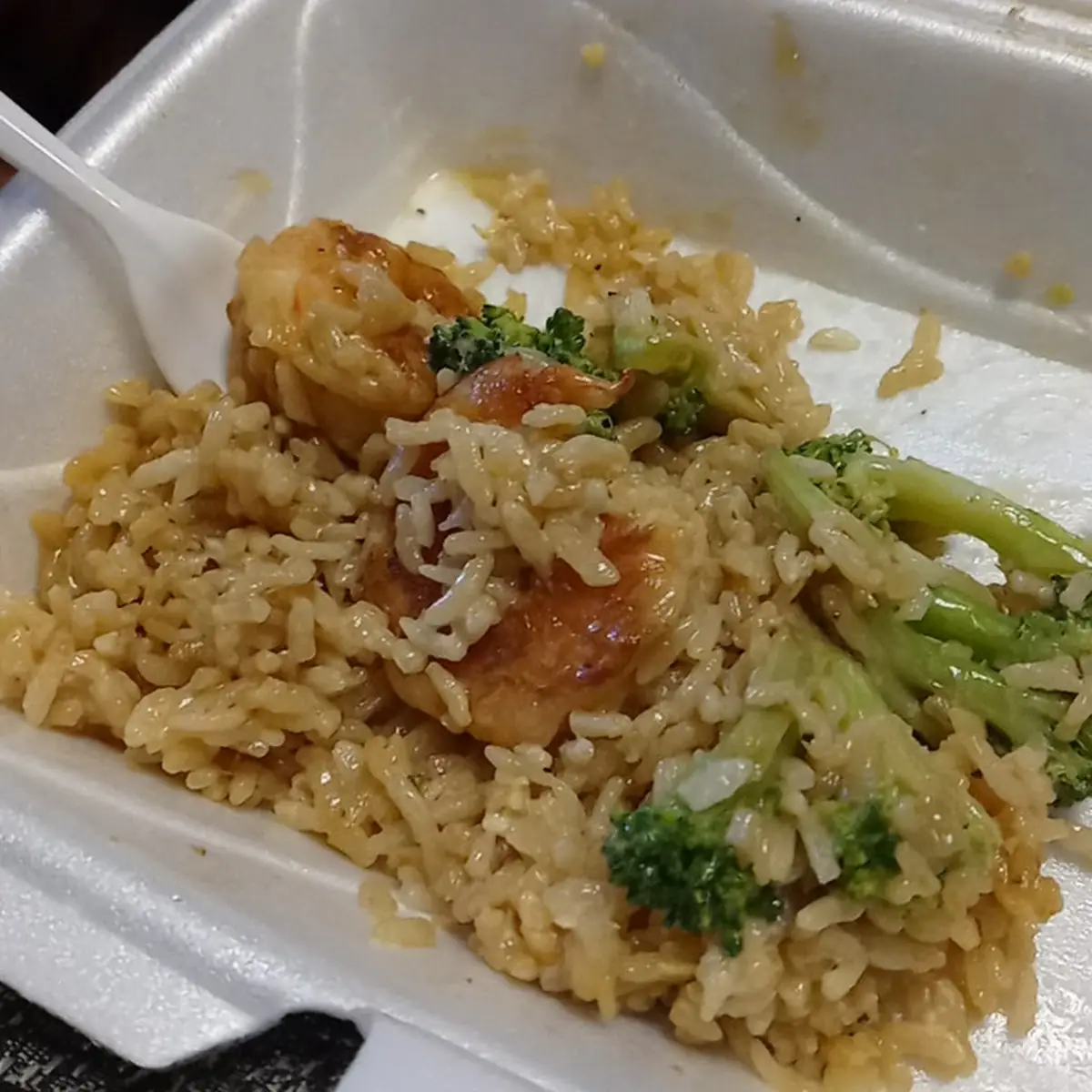 Shrimp Fried Rice & Broccoli with Moo Sauce