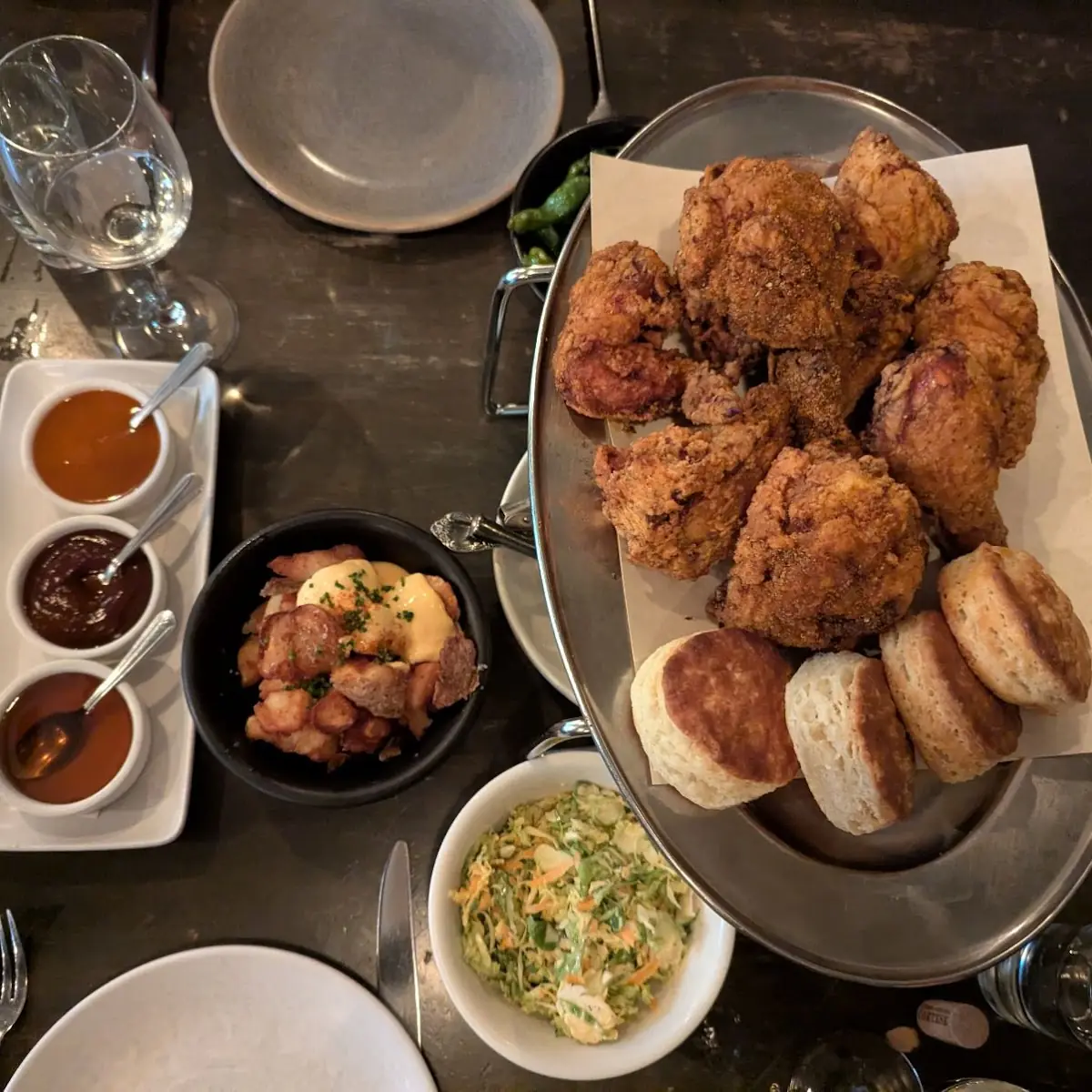 Fried Chicken Dinner for 2