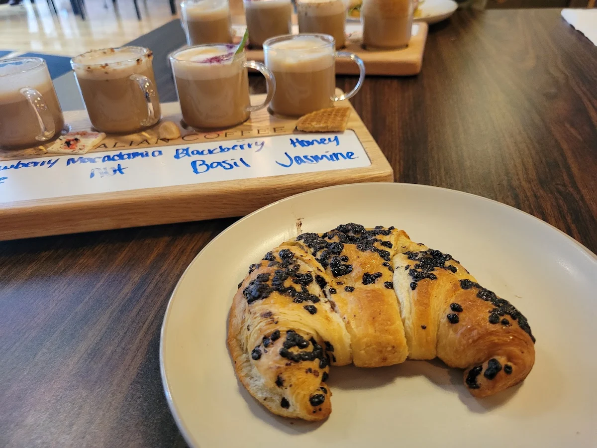 Spring Coffee Flight and Chocolate Croissant