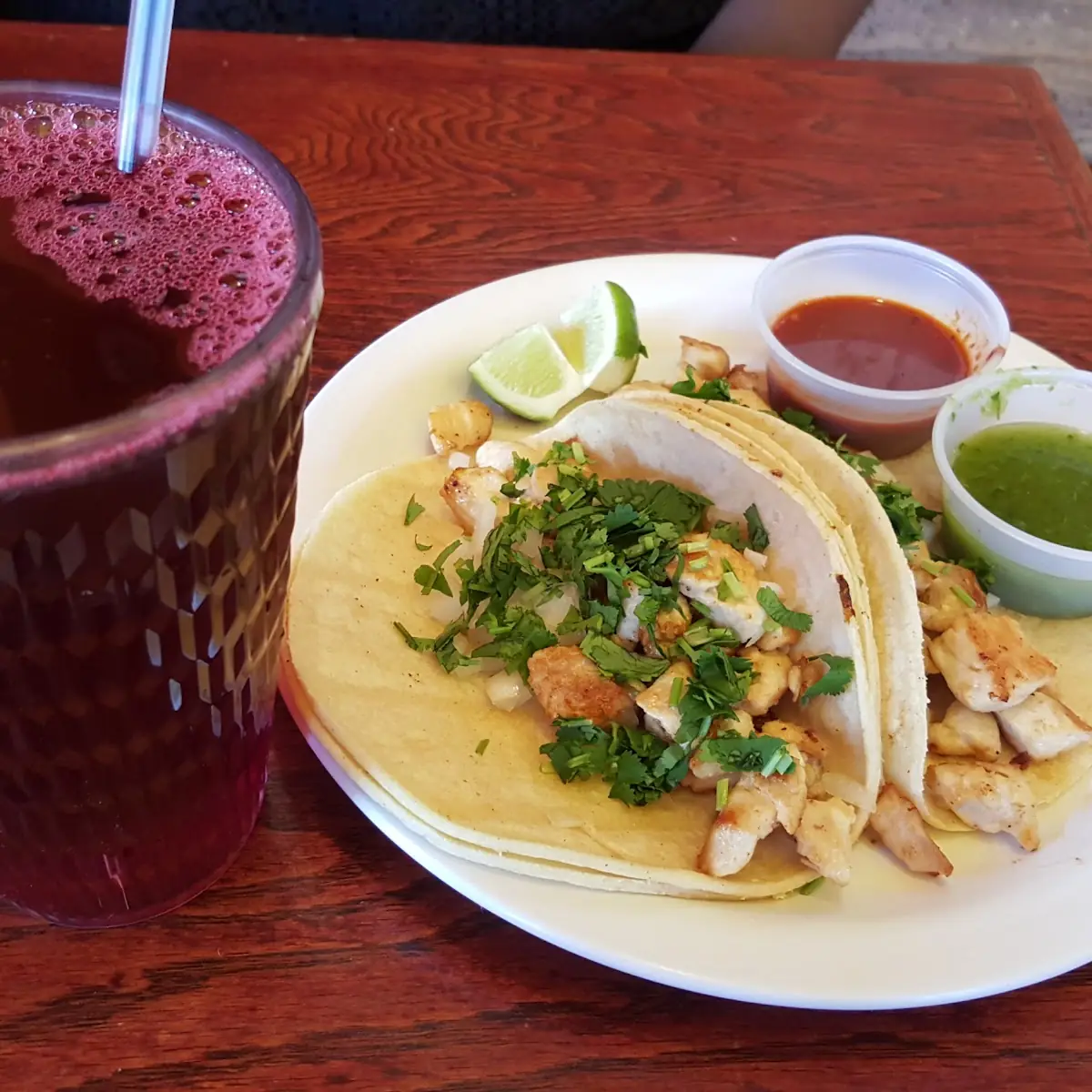 Chicken Taco with Cilantro and Onions
