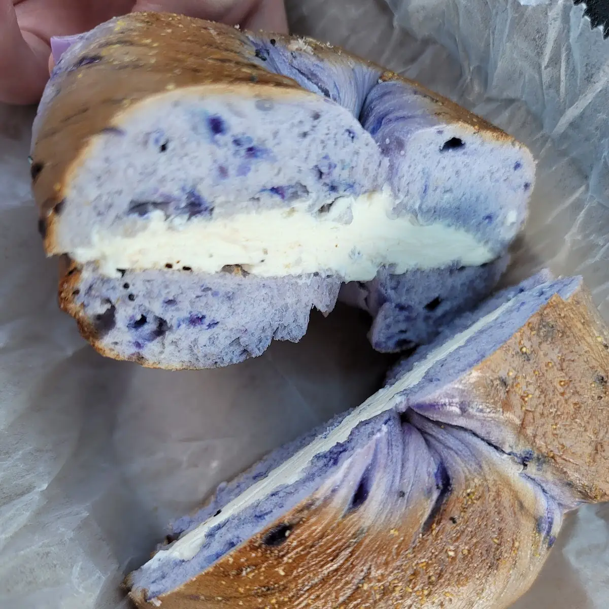 Blueberry Bagel with Cream Cheese