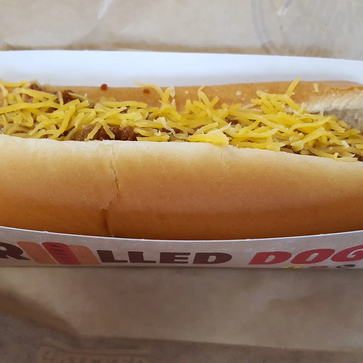 Grilled Chili Cheese Hot Dog