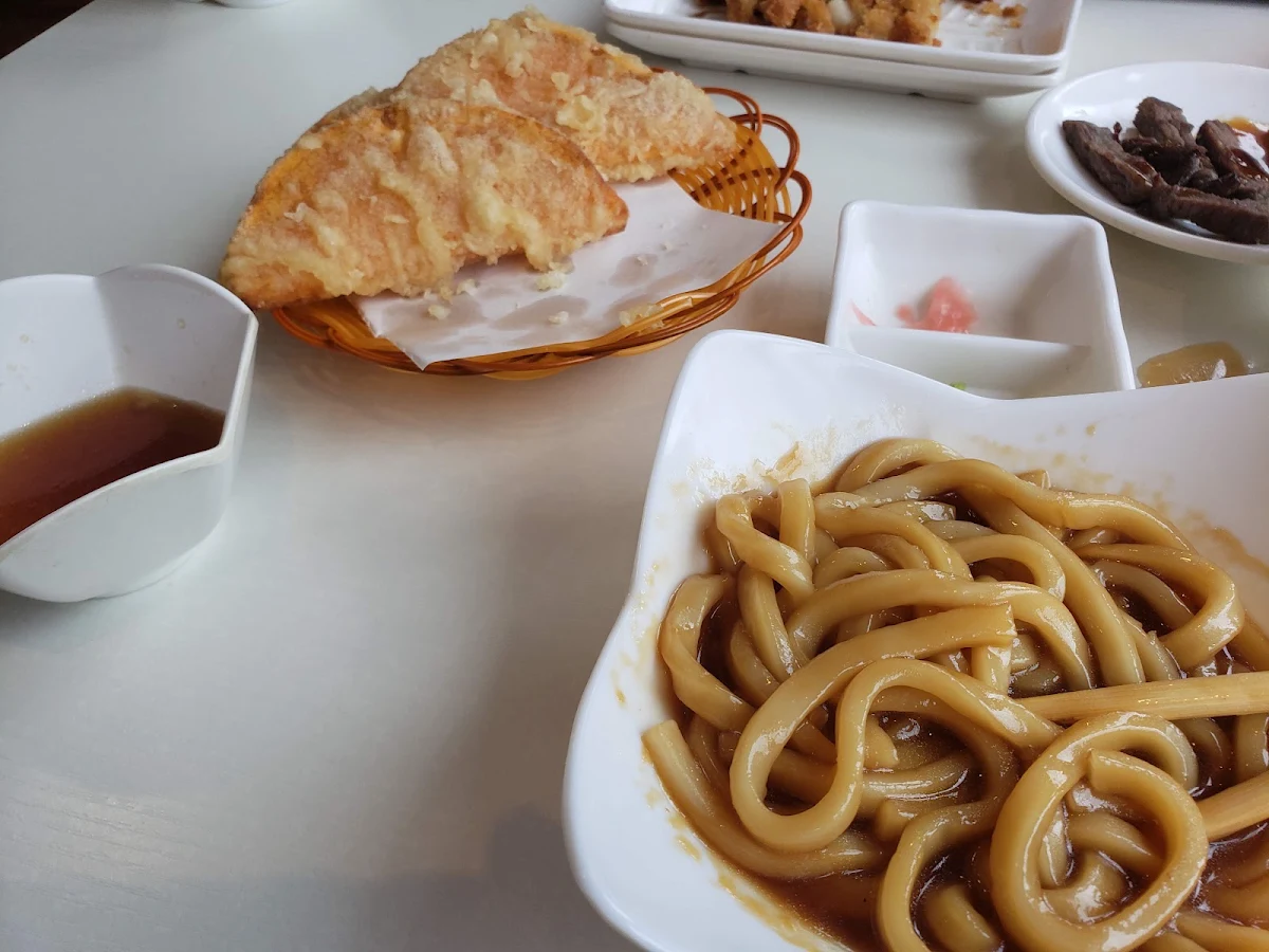 Tempura Yam and Plain Udon